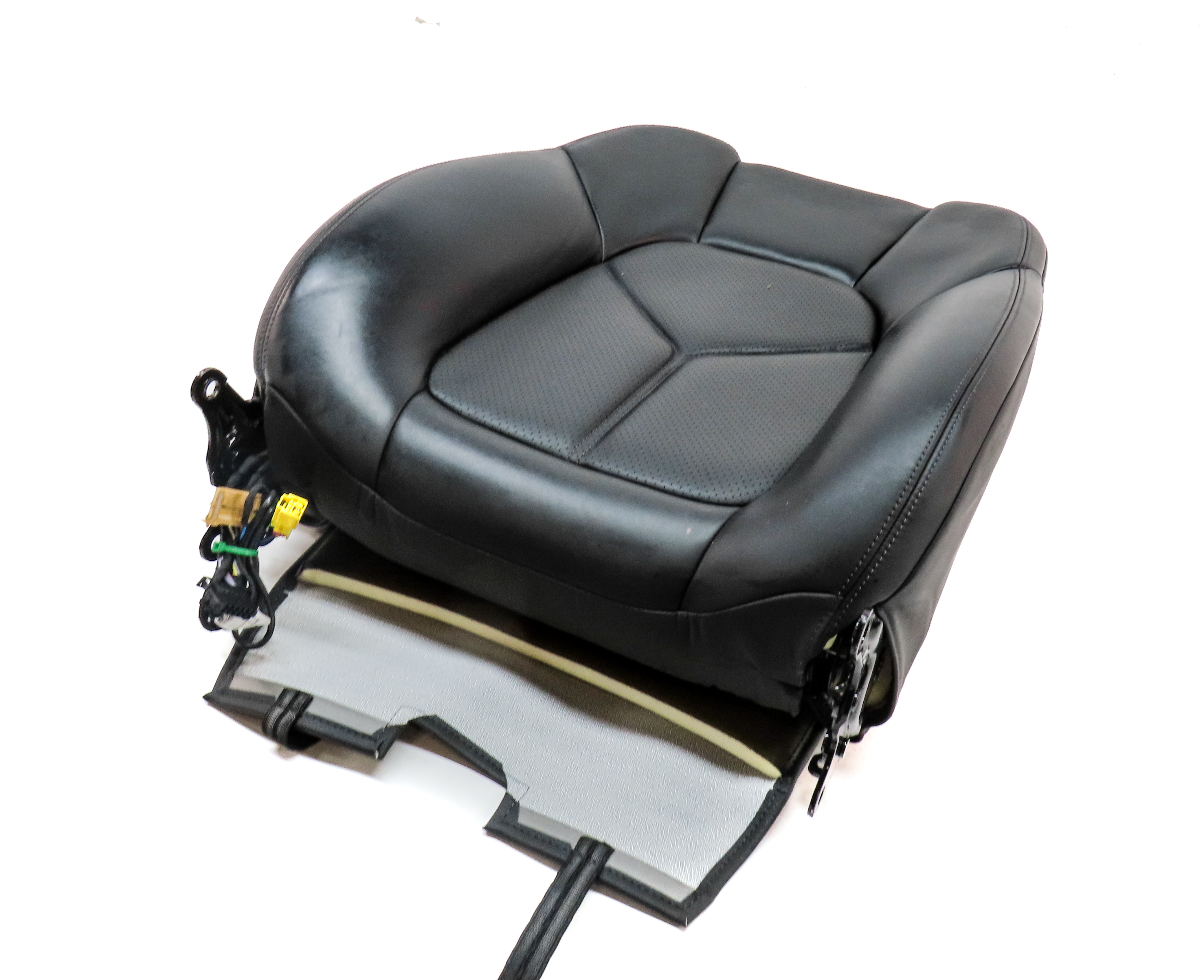 14 PORSCHE CAYENNE 958 FRONT RIGHT UPPER HEATED MEMORY SEAT CUSHION (Black) — exact item pictured